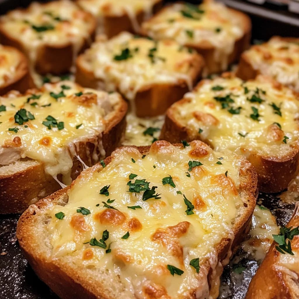 Delicious Cheesy Chicken Garlic Bread Recipe