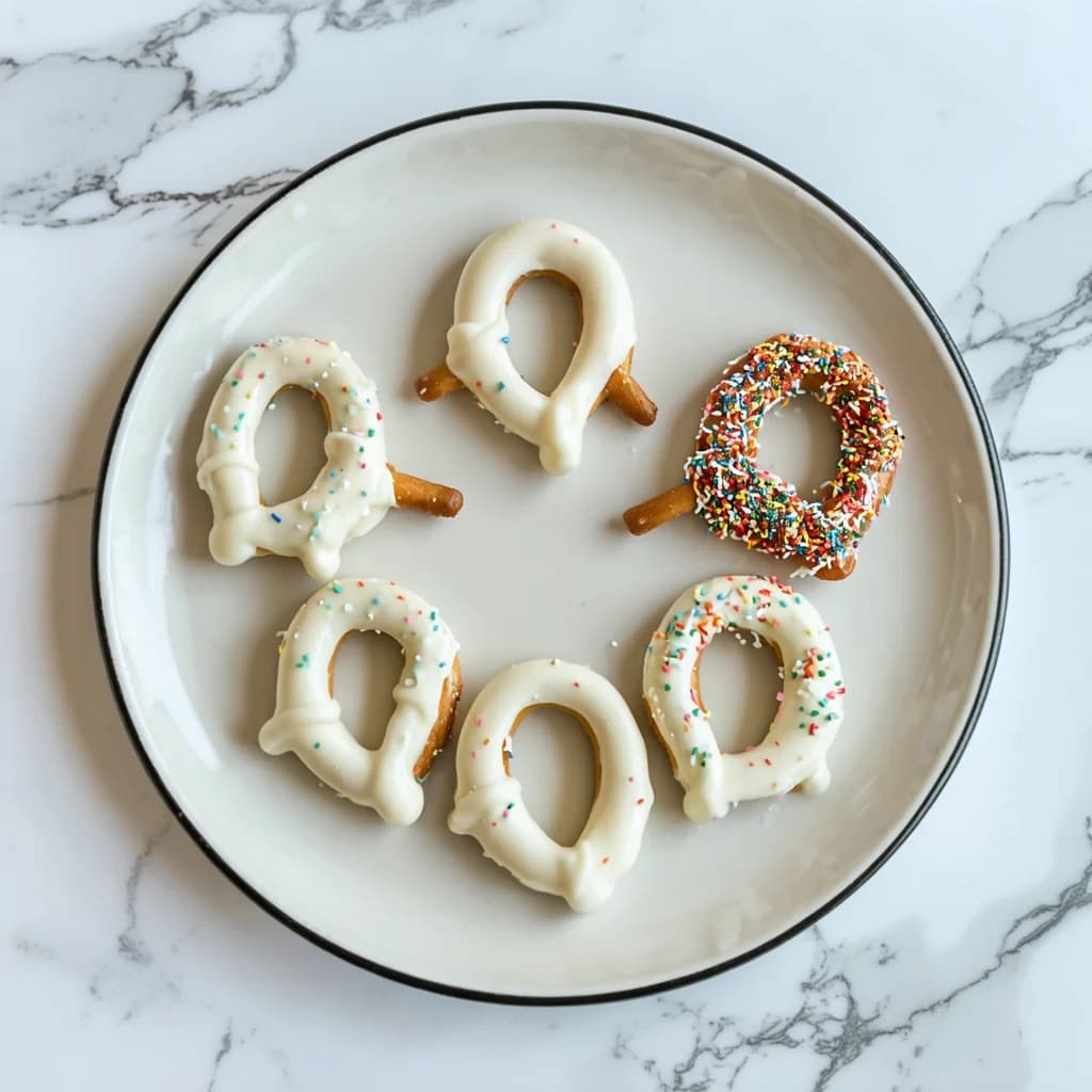 White Chocolate Dipped Pretzels