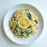 Creamy Lemon Orzo with Spinach Dish