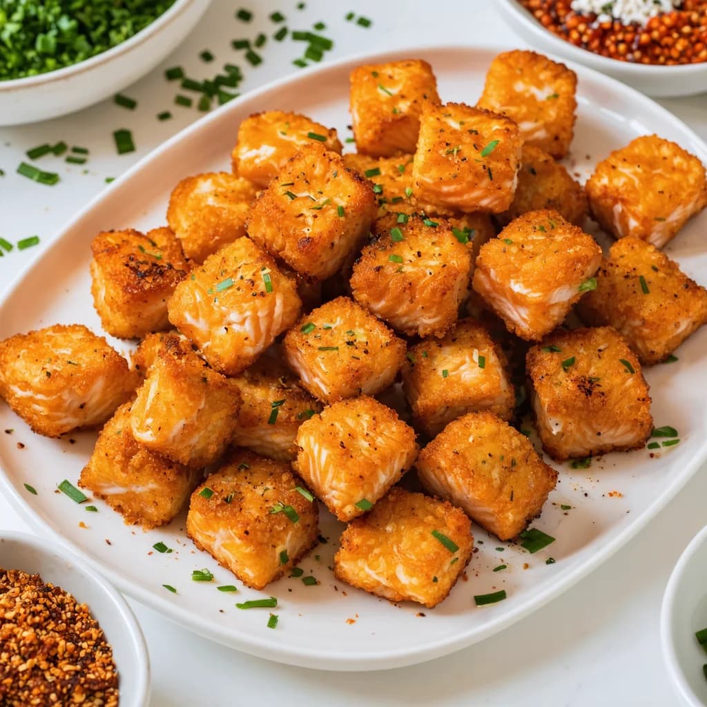 Air Fryer Salmon Bites Crispy Snack