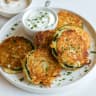 Crispy Zucchini Pancakes Garlic Cheese