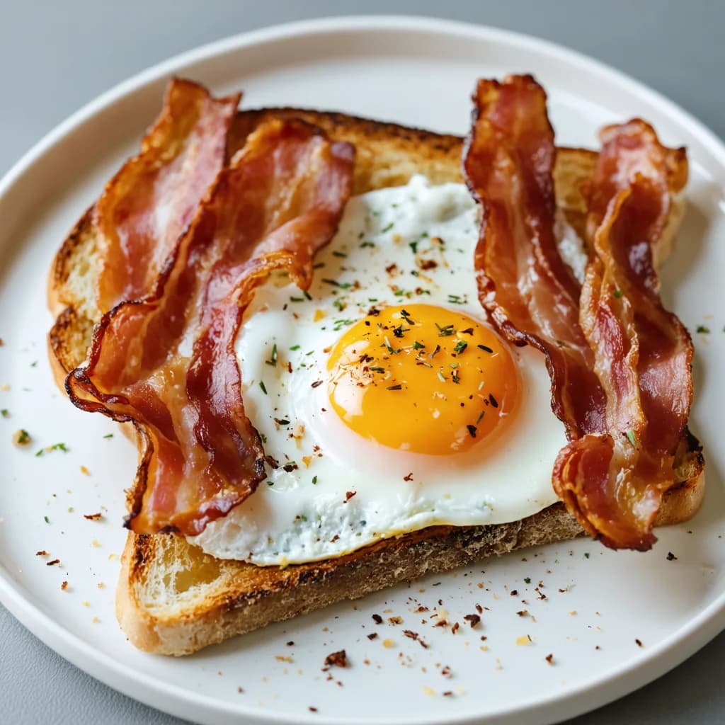 Crispy One-Pan Egg and Bacon Toast Skillet