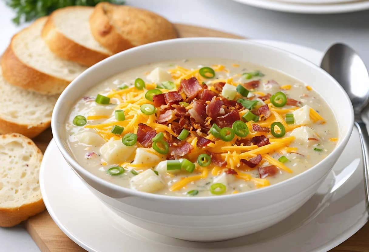 Loaded Baked Potato Soup with Smoked Turkey