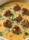 Creamy Italian Meatball Soup Bowl